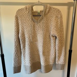 Tan Sherpa Hooded Sweatshirt